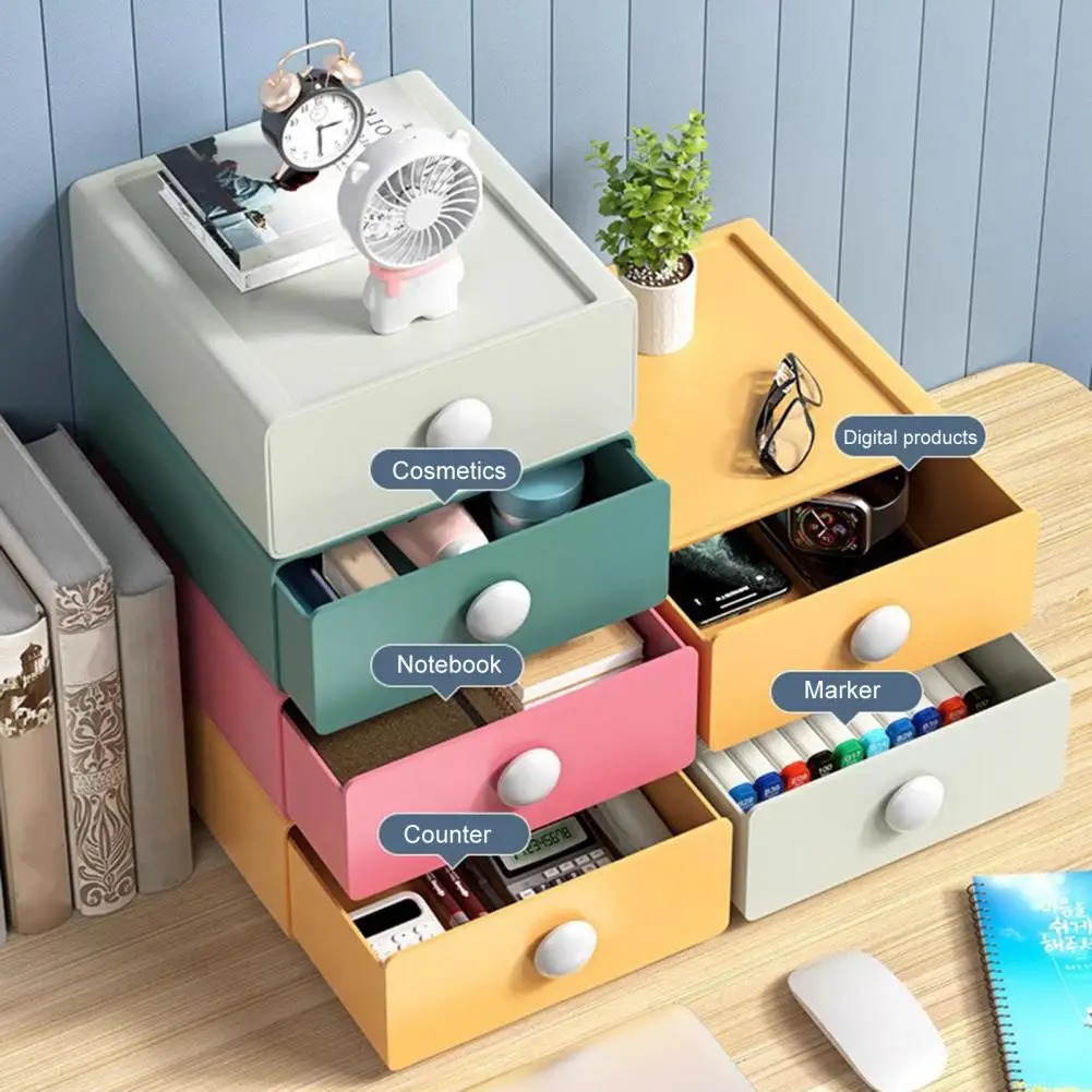 Excellent Desk Organizer Easy Classification Storage Drawer High Capacity Smooth Drawing Desk Organizer  Sundries Storage