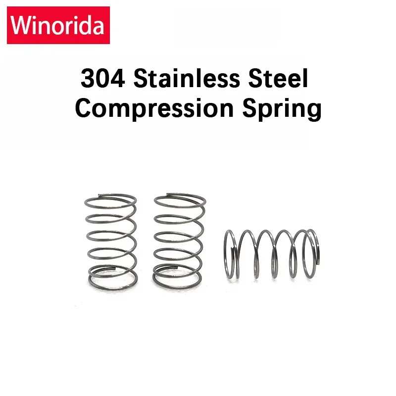 

Пружина сжатия из нержавеющей стали 304, диаметр проволоки 0,2 мм, 200 шт.