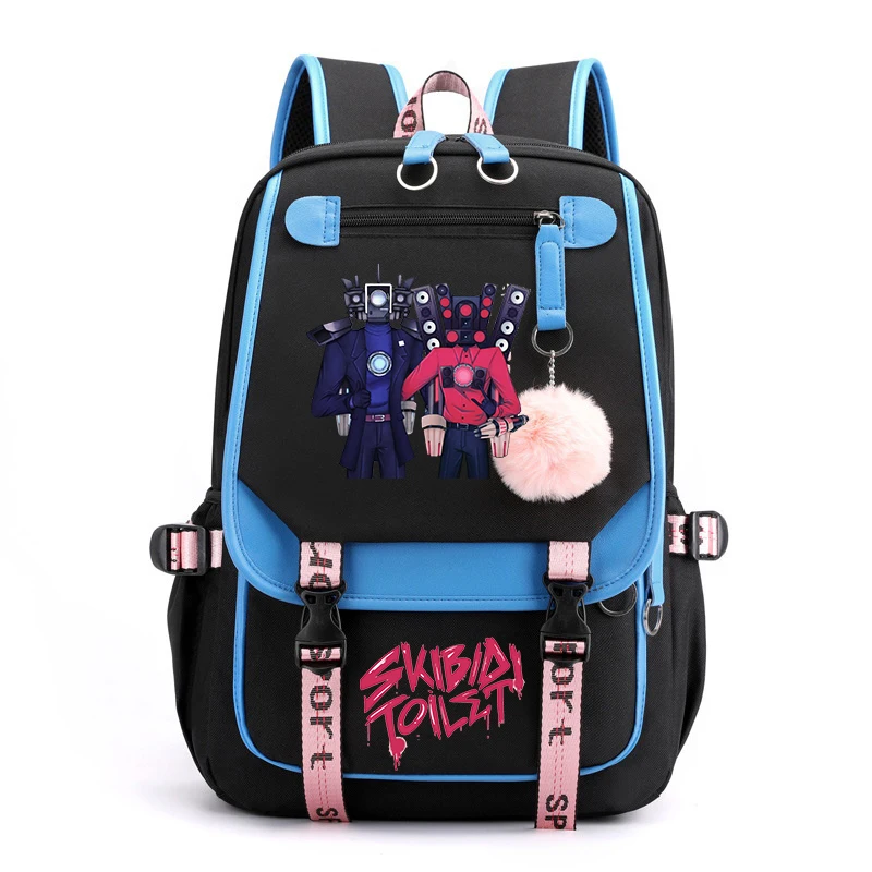 Anime Skibidi Toilet Usb Backpack Cameraman Cosplay Bags Speaker Man Student Schoolbag Boy Girls Rucksack Large Capacity Bookbag