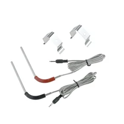 2kits Grill Meat Probes with Holder Clip fit for Weber Igrill 2,Igrill Mini,Igrill 3 Thermometer Black & Red Cooking Monitors