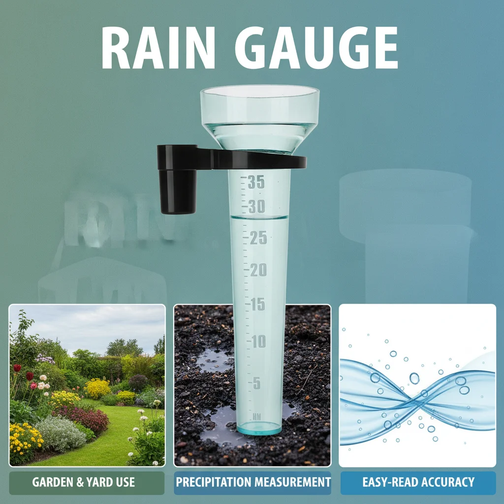 Clear Scale Garden Rain Gauge Agricultural Technician Planting Conical Rain Cup Essential Gardening Tool for Measuring Rainwater