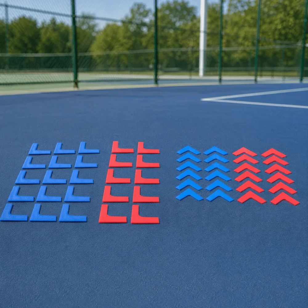 10pcs Right Angle Shape Court Line Markers Plane Landmark Design Reusable Material Boundary Markers Sports Court Markers
