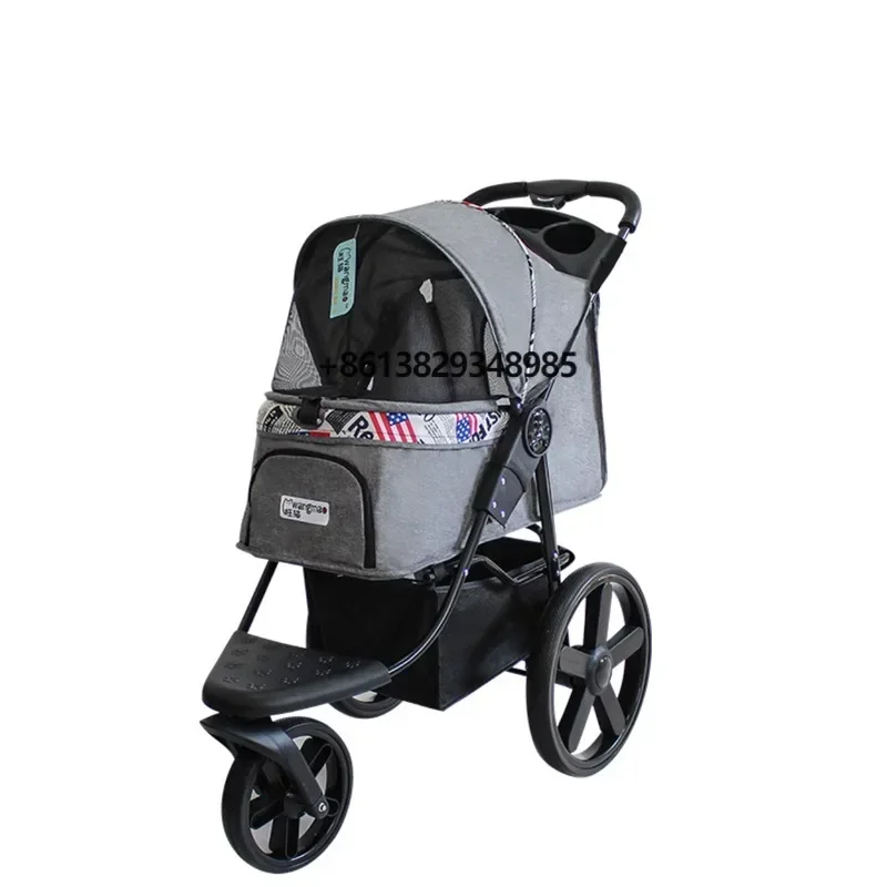 

High-quality Customized Logo Color OEM ODM Foldable Three Wheeled Pet Dog Cat Stroller Pet Cart