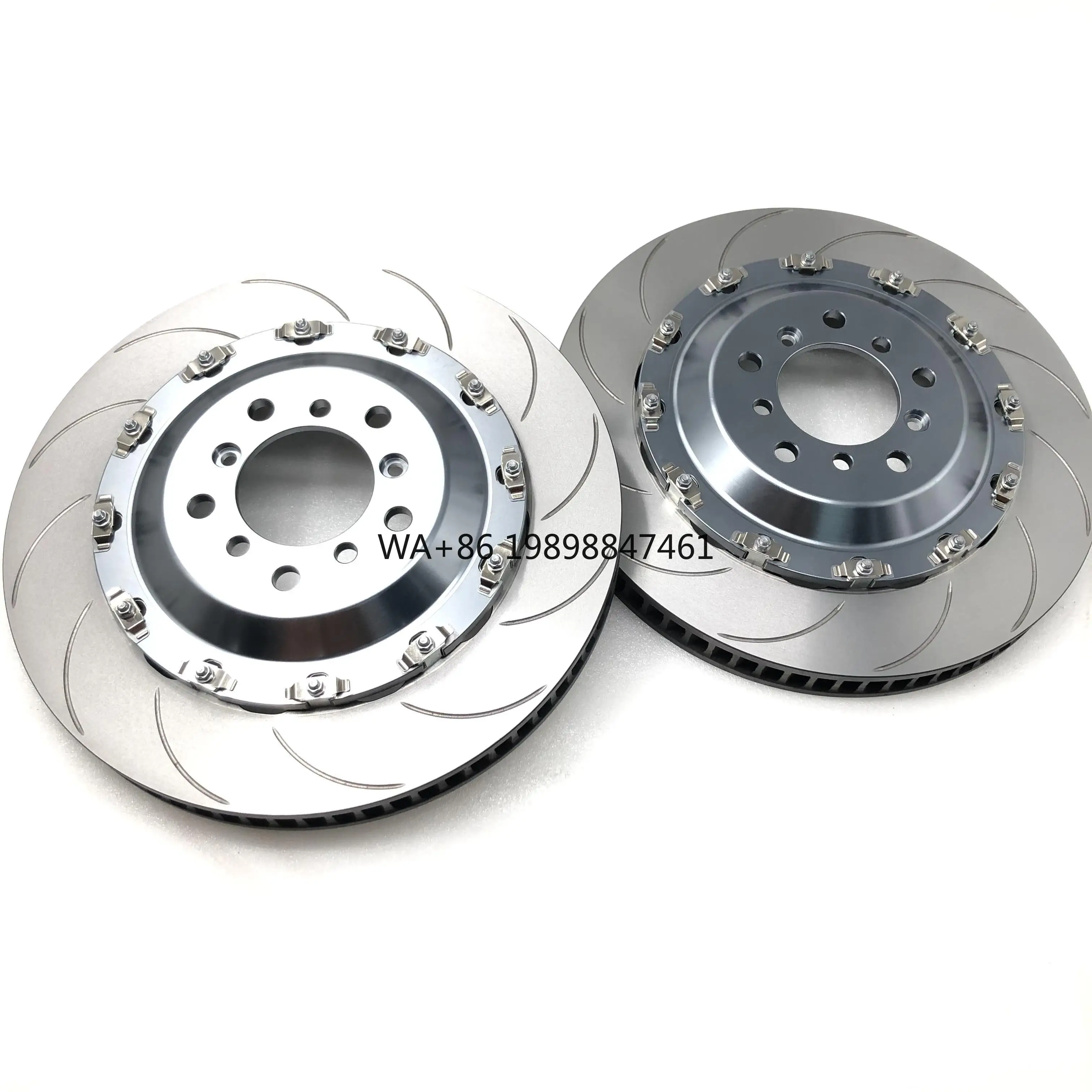 

370 X 34mm Floating Disc Pair D70 CURVE GROOVE Finish Brake Calipers for 2015 Audi RS3 8V