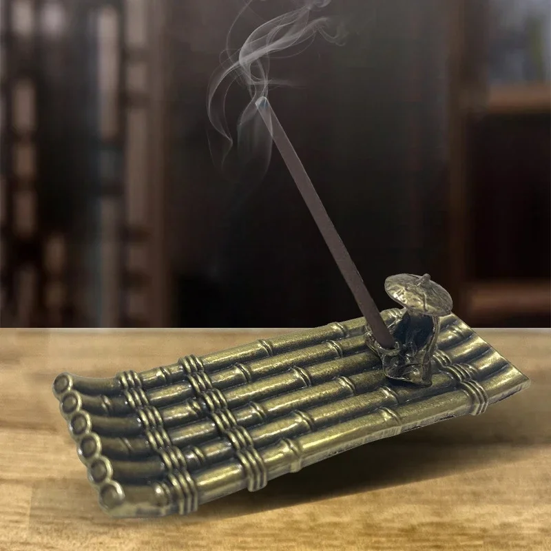 Scented Incense Holder Unique Zinc Alloy Incense Burner for Sandalwood Incense Metal Craft Home Decoration Heat-resistant Censer