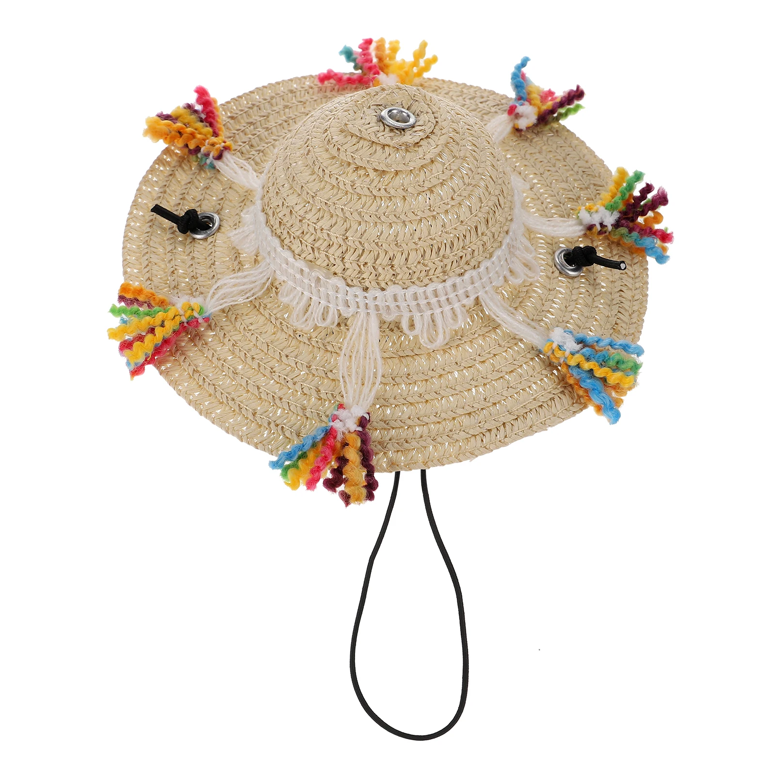 

Pet Tassel Straw Hat Mini Small Dog Hats Cat Costume Accessory for Cats Puppy Supplies