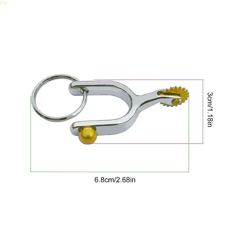 Alloy Spur Keychain Equestrian Accessory Unisex Purse Pendant Fashionable Bag Charm Metal Keyring for Bags and Gifts NM