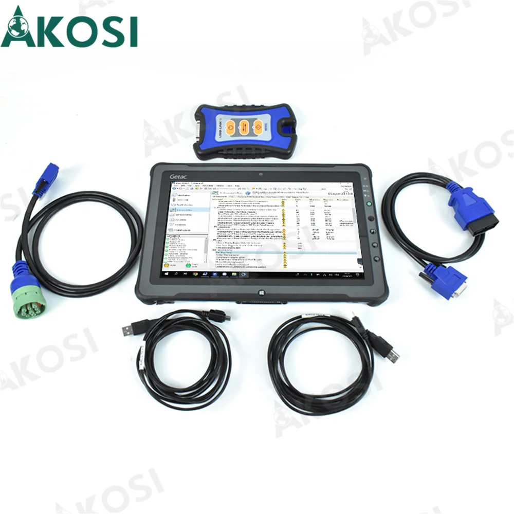 

Ready to use Getac F110 tablet+Truck Diagnostic Tool for usb-link 3 j1962 adapter truck For detroit diesel diagnostic scanner