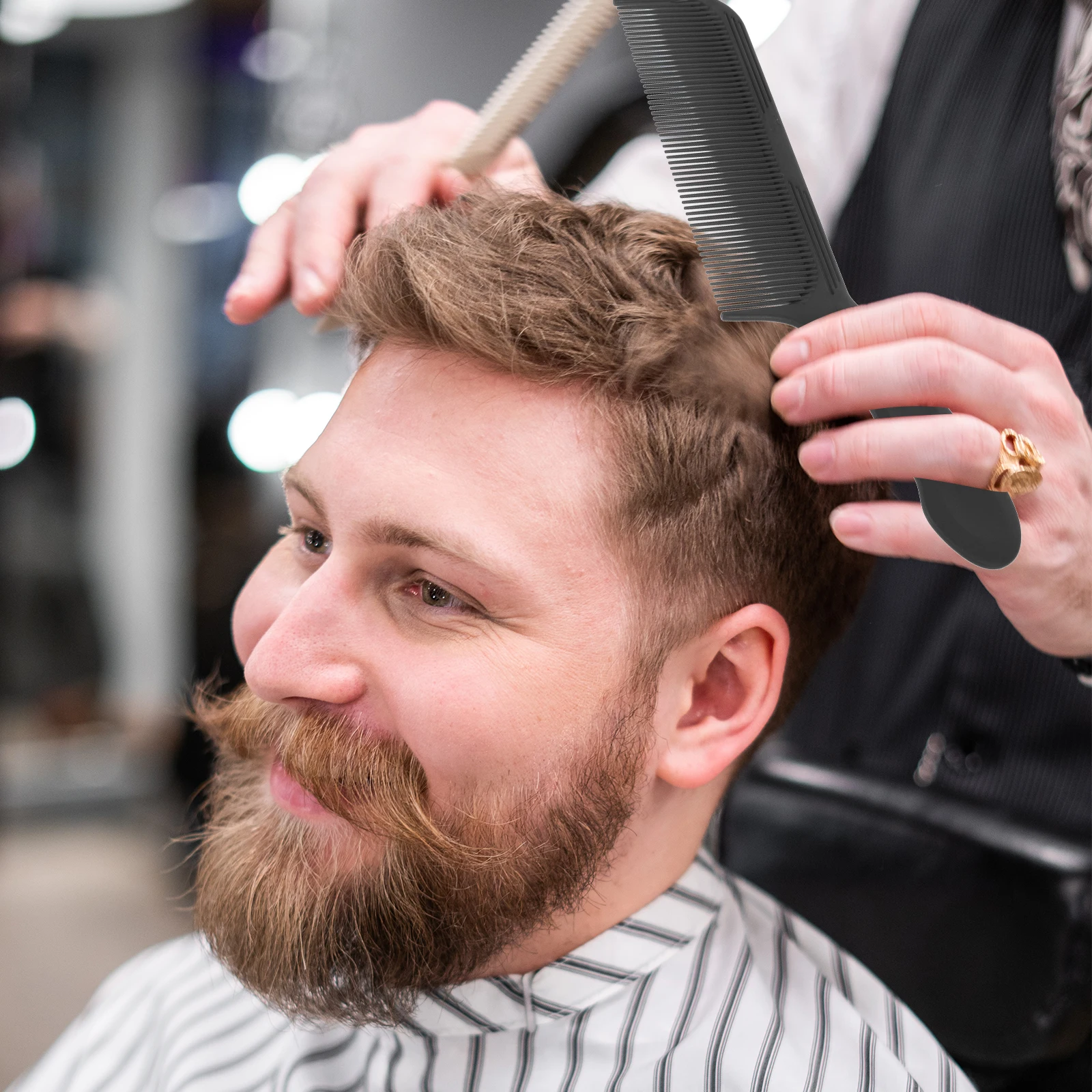 

Small Professional Hair Cutting Comb Sturdy Barber Comb for Braiding Hair Parting Fine Toothed Plastic Cutting Combs