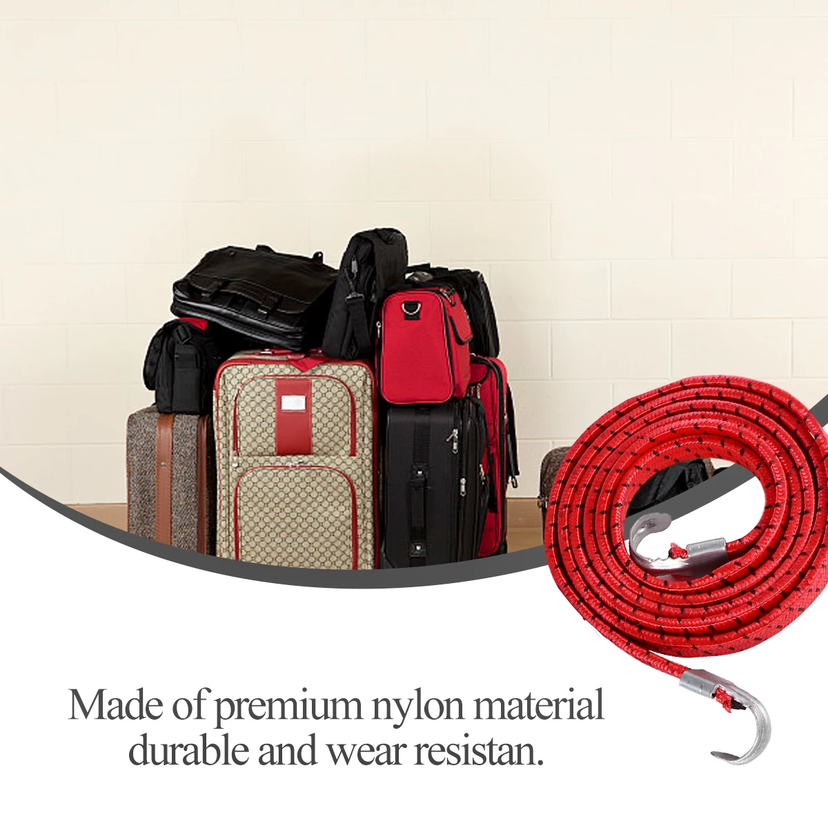 

10pcs Lightweight Durable Nylon Luggage Straps Adjustable Length Suitcase Packing Fixed Security Rope Hardware