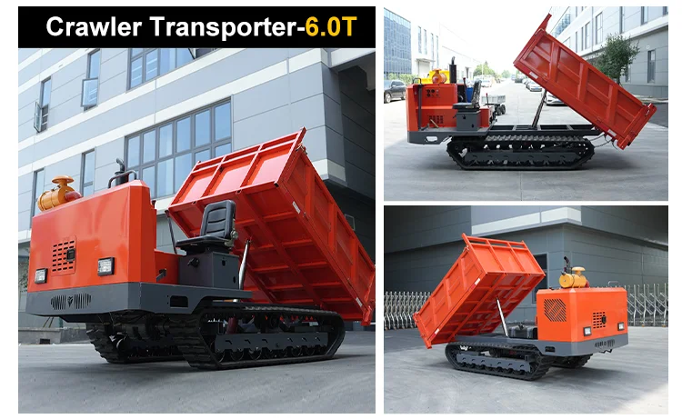 Maßgefertigtes, langlebiges 5-Tonnen-Raupentransportfahrzeug, Raupentransporter, Schwerlast-Gummiketten, CE-zertifiziert – Detail 7