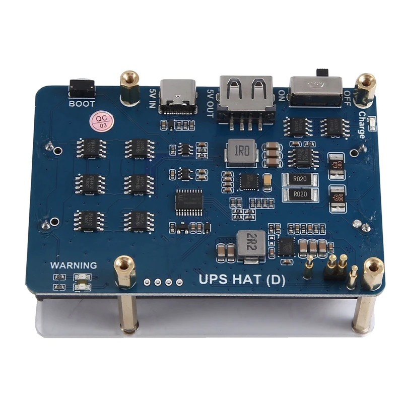 Power UPS Module For Raspberry Pi Uninterruptible Capacity Thimble Charge Discharge 5V Output Power Module