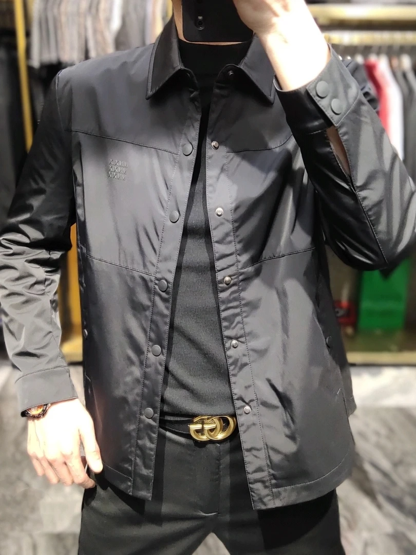 

Slim Fit Men's Jaet Collar up Outerwear Comfortable Faionable Simple High-End Spring Autumn New Arrival Youth ular