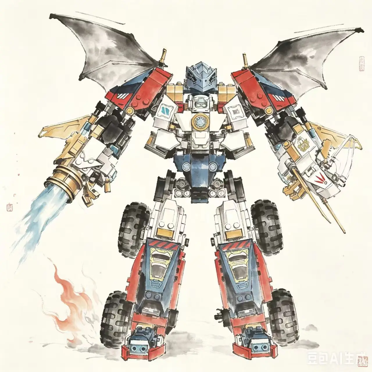 2025 New  Mech High-Tech Mecha 1187pcs Building Blocks Bricks Robots Model Adult Kids Assembled Toys Gifts for view 3