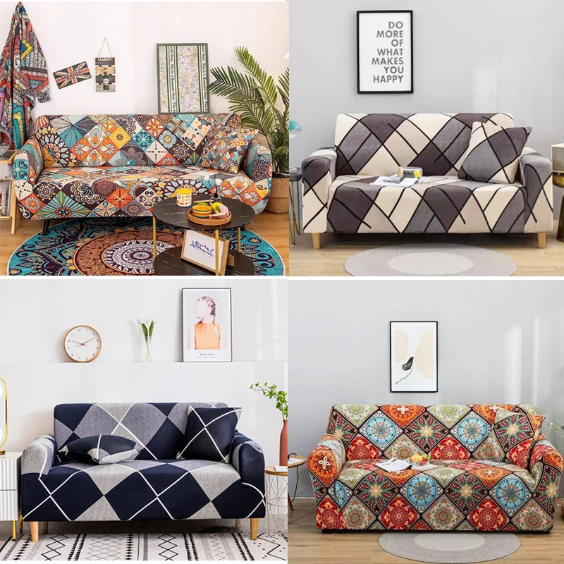 

Универсальный эластичный чехол для дивана, пылезащитный, современный, простой, для гостиной, винтажный, стеганый, из молочного шелка