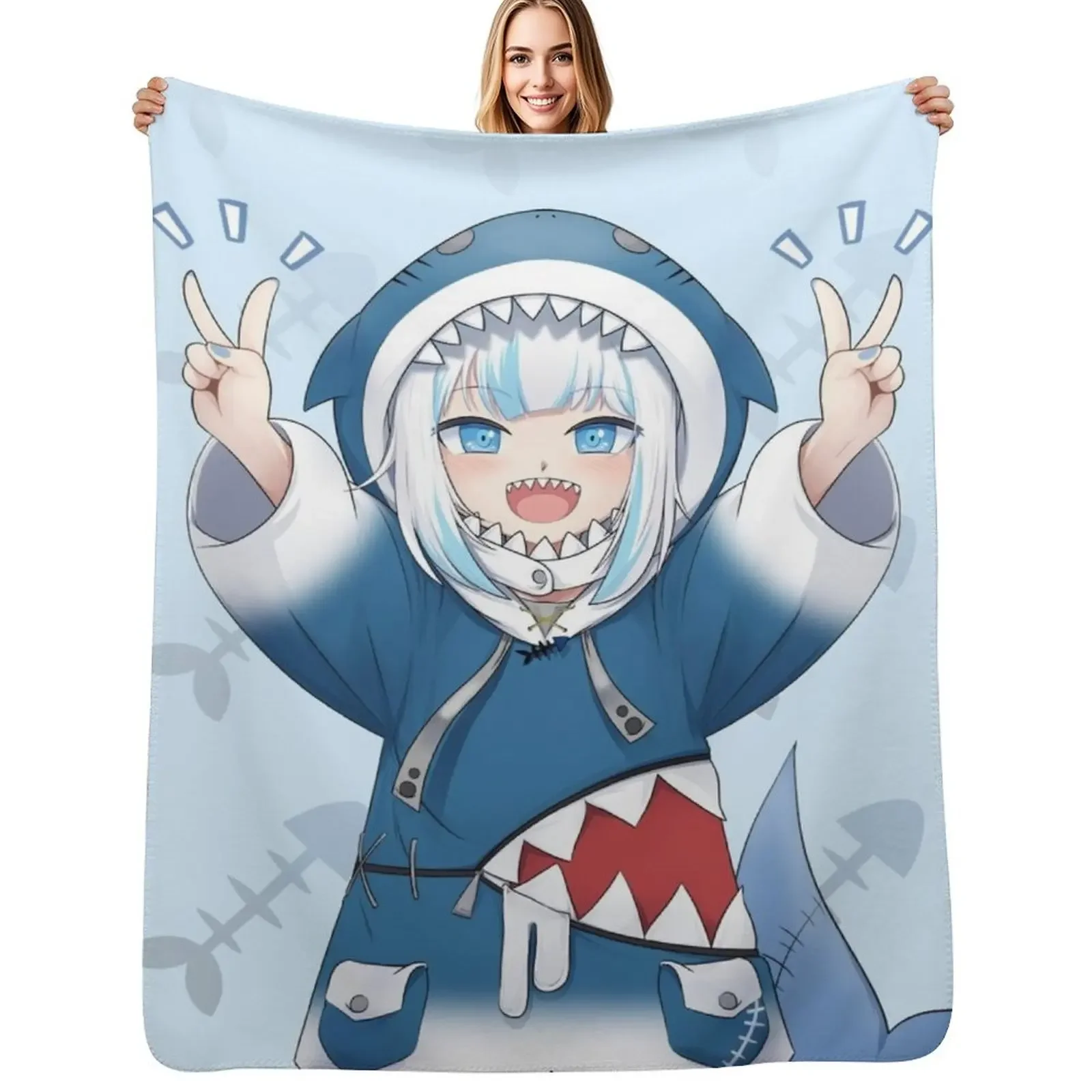 

Gawr Gura pisss Throw Blanket Designers warm for winter for sofa Decorative Beds Blanket