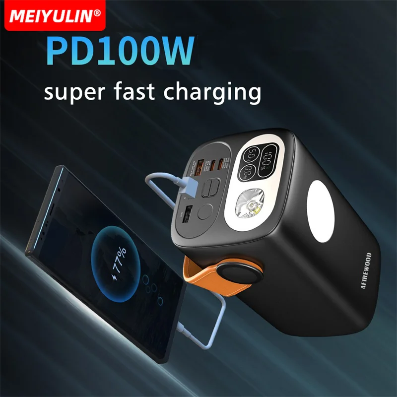 60000mAh 100W Power Bank Portable Large Capacity External Spare Battery Powerful Fast Charger For Laptop iPhone Outdoor Samsung