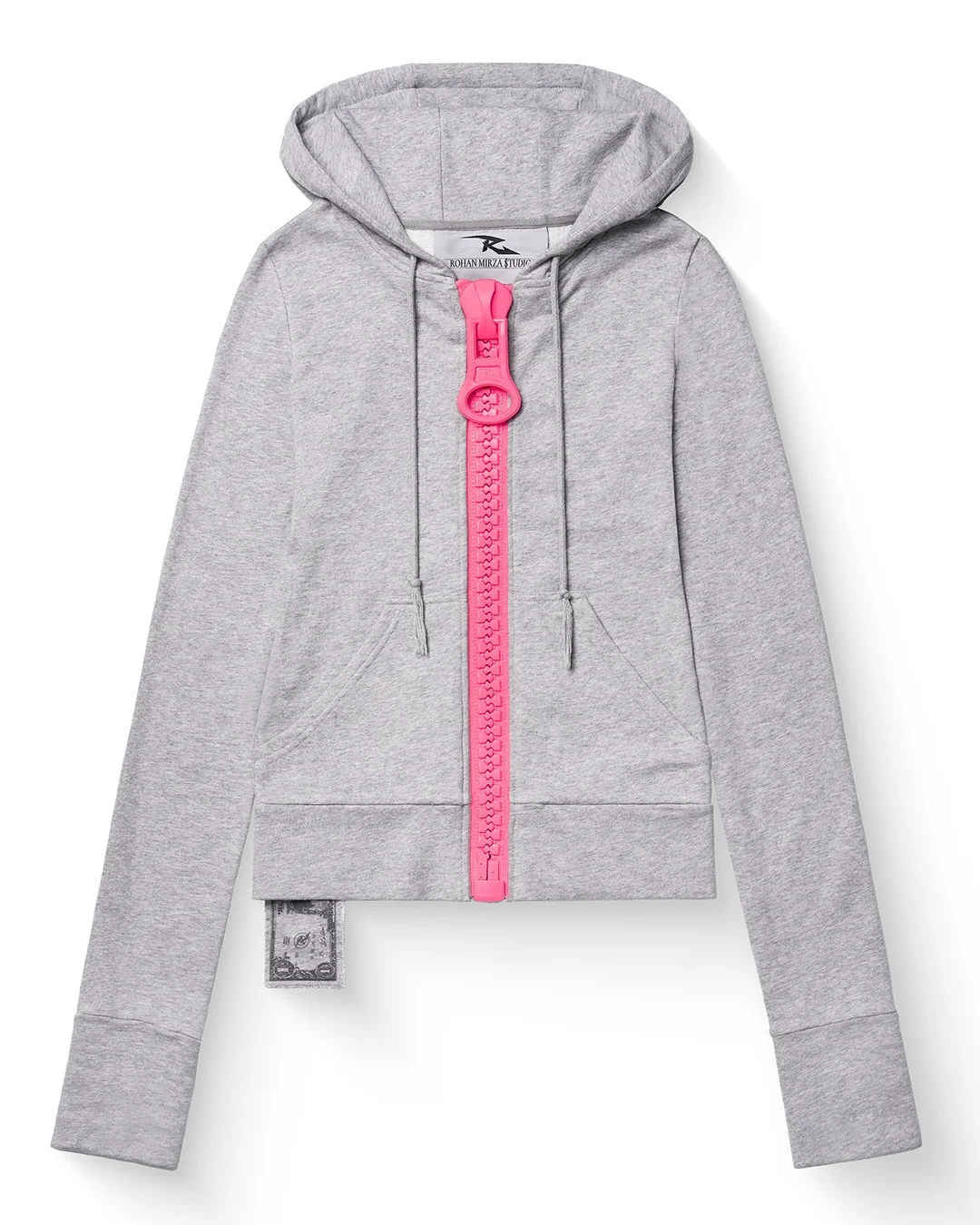 Y2K Großer Reißverschluss Farbblock-Slim-Fit Hoodie Lässiger Einfarbiger INS Street Trend Top Großhandel Personalisiert – Detail 4