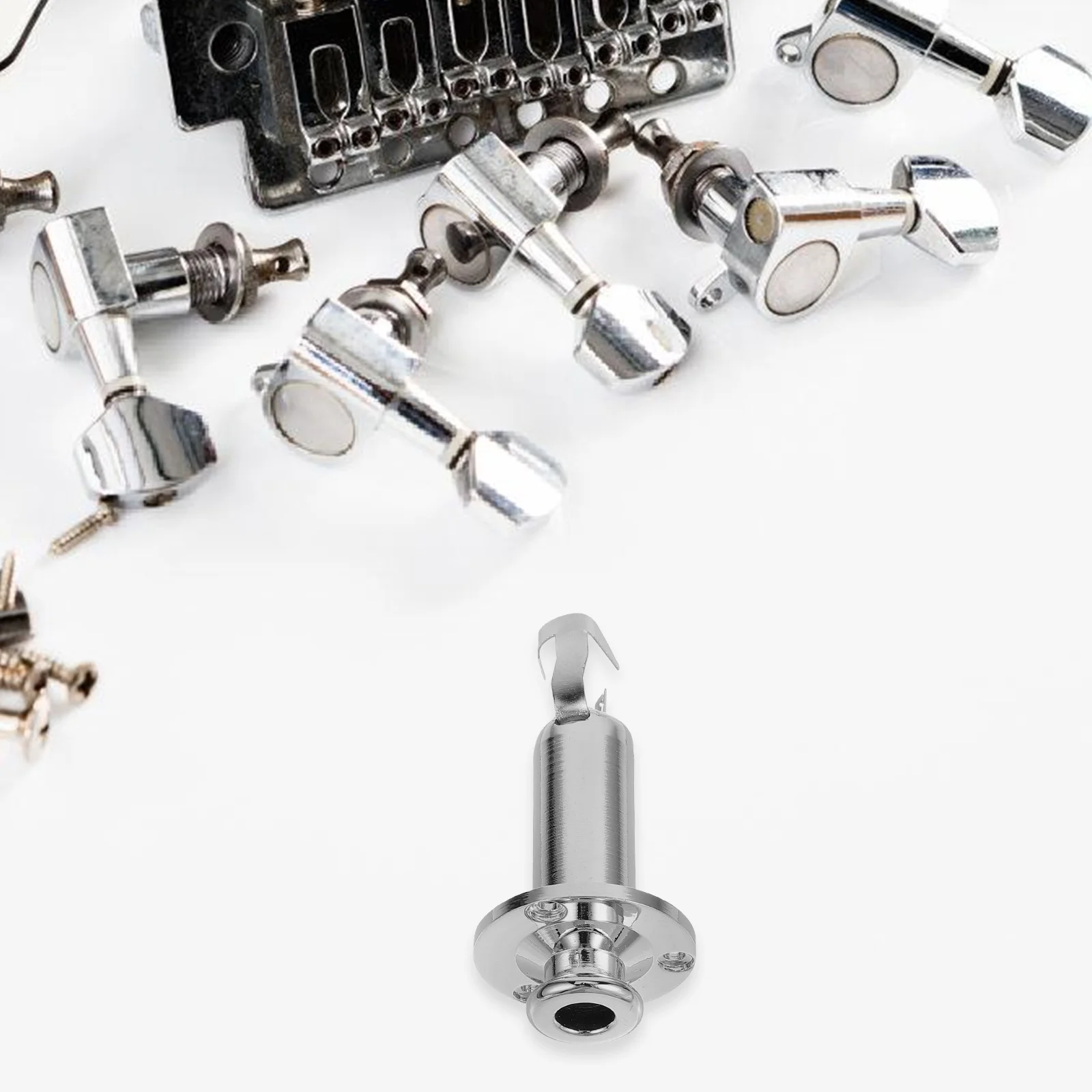 

Plug Guitar Jack Socket Tube Acoustic Strap Pin Output Endpin Tail Nail for Replacement Connector Silver Plate