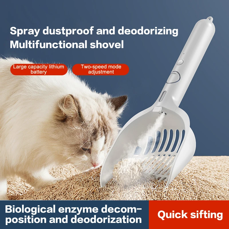 

Spray Deodorizing Self Cleaning Cat Litter Box Dustproof Tofu Moistening Earth Sand Shovel Cat Toilet Clean Tools Pet Supplies