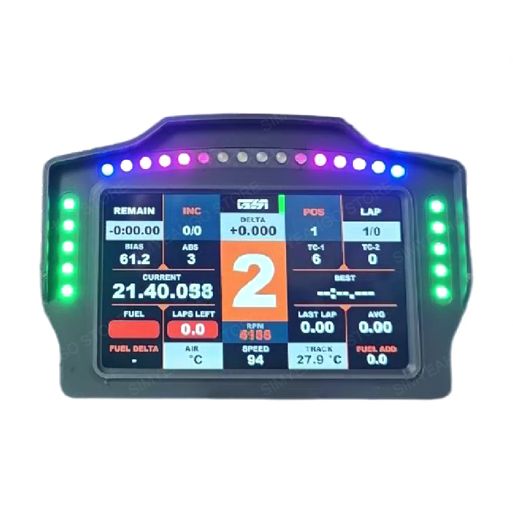 ألعاب الكمبيوتر Simracing 7 بوصة لوحة عرض سرعة الأدوات متعددة الوظائف لملحقات MOZA FANATEC Simagic Logitech G29 #3