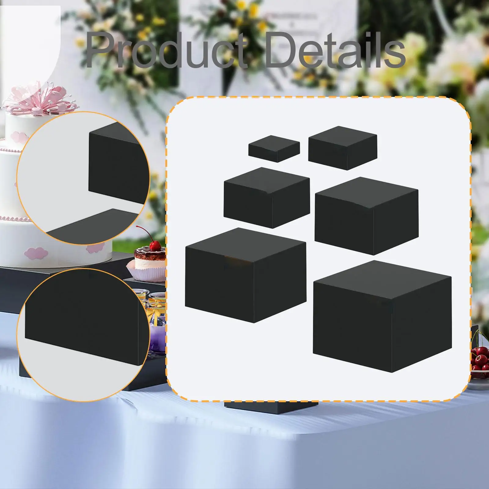 Sturdy Acrylic Buffet Riser Set Decorative Food Display Stand for Catering Buffet Presentation and Parties