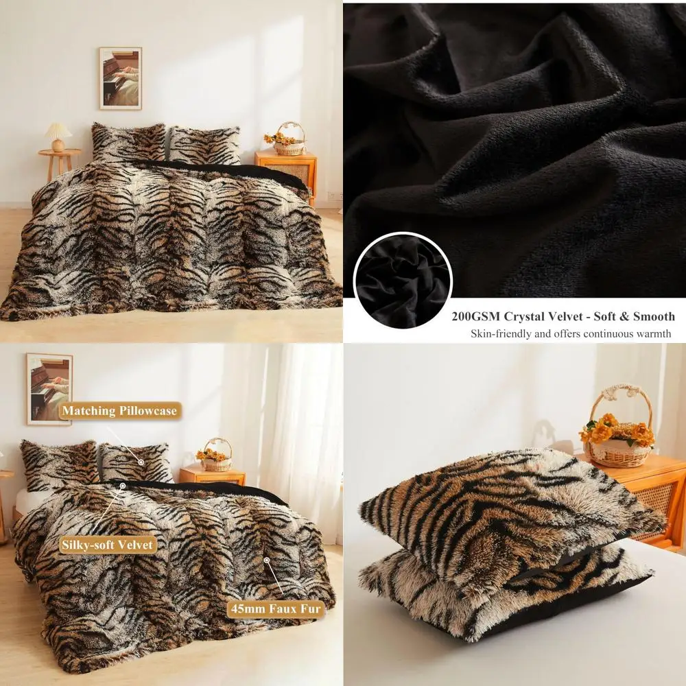 

Комплект пушистых пододеяльников из искусственного меха, плюшевое лохматое нечеткае постельное белье, комплект одеял для фермерского дома из 3 предметов с 2 наволочками