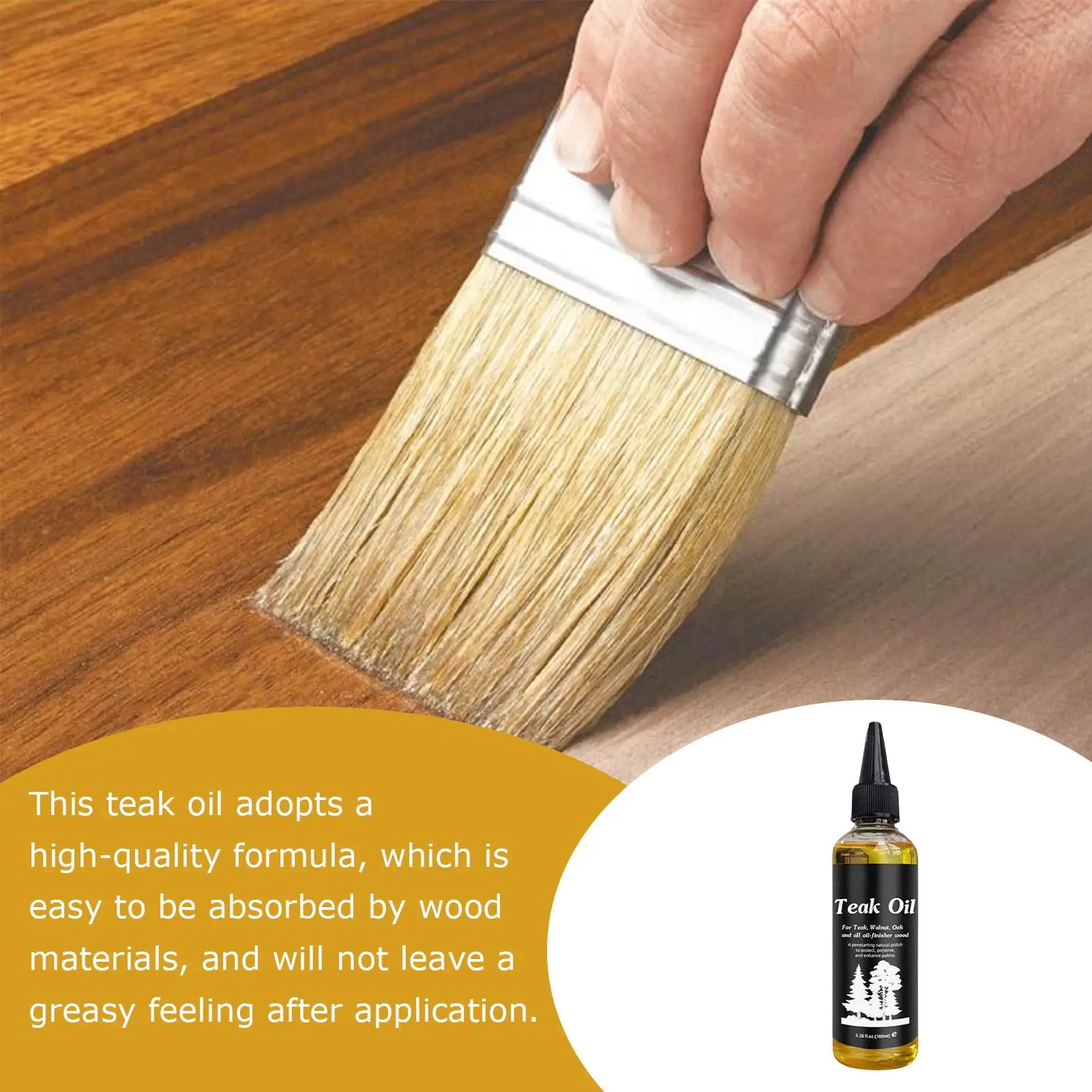 100ml Furniture Oil Wood Polishing Furniture Hardwood Polisher Conditioner For Outdoor Indoor Boats Shower Benches Patio Deck