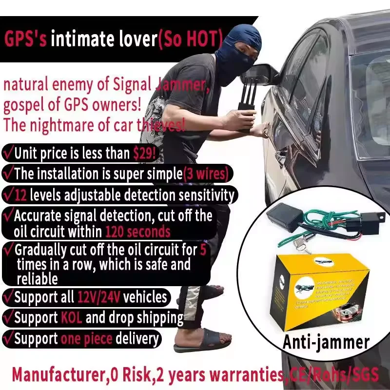 Auto Signal Detection Against Theft Protecting Gps Online Anti Jammer Anti-Jammer Device