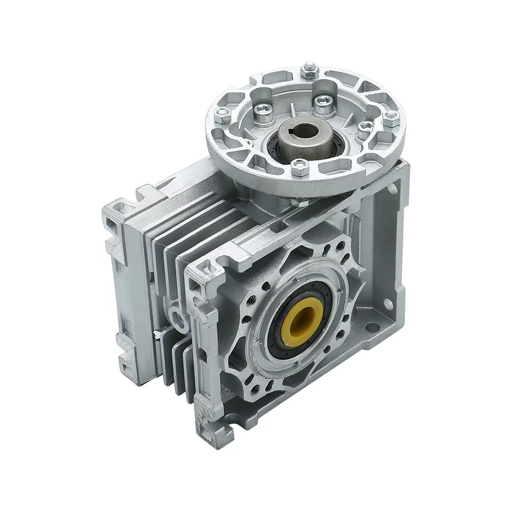 HLTNCWormwielreductiemiddel NMRV040 Ingangsgat 14 mm uitlaatgat 25 mm Overbrengingsverhouding Wormversnellingsbak voor 80 110 130 mm servomotor of 110 mm cnc