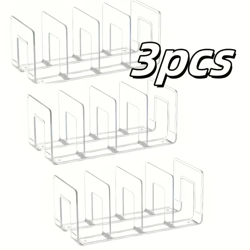3-Pack Acrylic Shoe Organizer Dividers – Double Layer Space-Saving Storage Rack for Slippers and Shoes,Shoe Storage Organizer