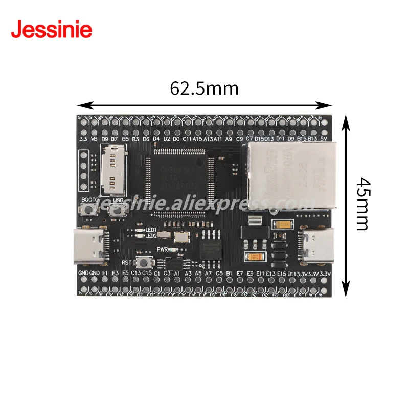 2 قطعة/1 قطعة CH32V307VCT6 مجلس التنمية LQFP-100 32 بت RISCV RISC-V تحكم MCU الأساسية لوحة تركيبية يدعم RT-Thread #5