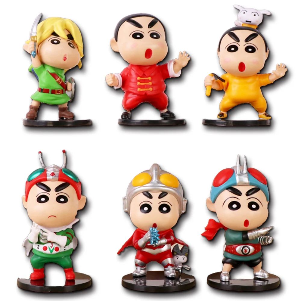 

New 8cm Crayon Shin-chan Cos Anime Game Characters Action Figure Anime Figurine Pvc Collection Model Toys Kids Gifts ﻿