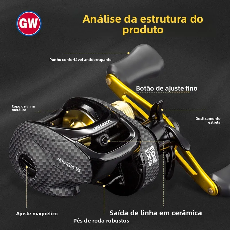 gw-full-metal-drop-shot-fishing-reel-left-hand-handle-sea-fishing-lure-wheel-ten-black-far-casting-stainless-steel-frame