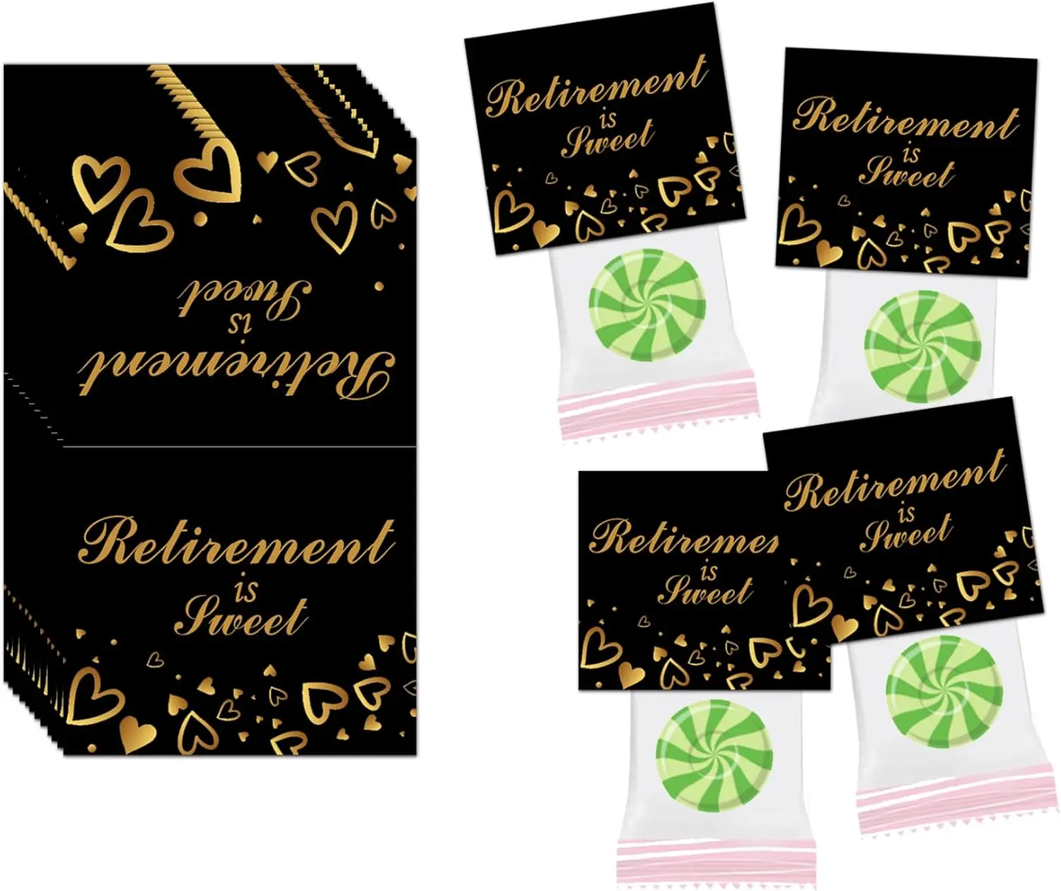 Retire Mint is Sweet Sticker for Candy, Retirement Party Favors Decorations Labels 1.5x3inch,200 Pcs