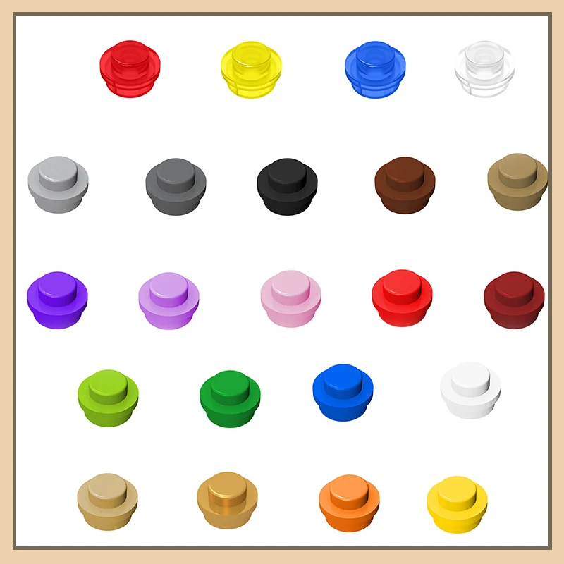 Compatível com 6141 1x1 placa redonda cor blocos de construção pequenas partículas espalhadas acessórios 4073-30057 crianças brinquedos diy 50g 45p