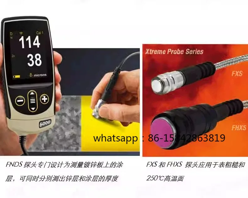 6000 Coating Thickness Gauge Car Paint Spray Coating Thickness Tester