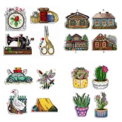 BXT001 Decoration Home Decor Homfun Craft Christmas Cross Stich Set Counted DIY Cross Stitch Kits Fridge Refridgerator Magnets