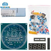 DIY Rotating Digital LED Display Module Alarm Electronic Digital Clock Kit 51 SCM Learning Board 5V DS1302