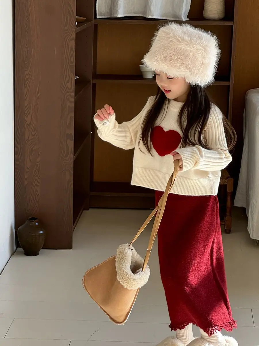 Sweater for Girl Long Sleeve Warm Toddler Pullover Knitted Baby Girls Sweater Clothes