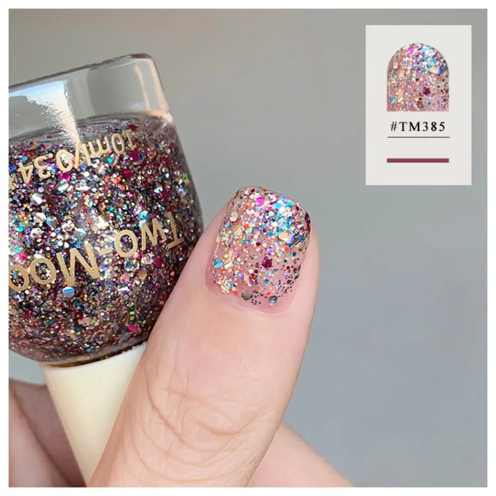 Exibição de esmalte de alta saturação, esmalte colorido outono e inverno, sem cozimento, secagem rápida, não-rasgo, glitter, premium, dois lados