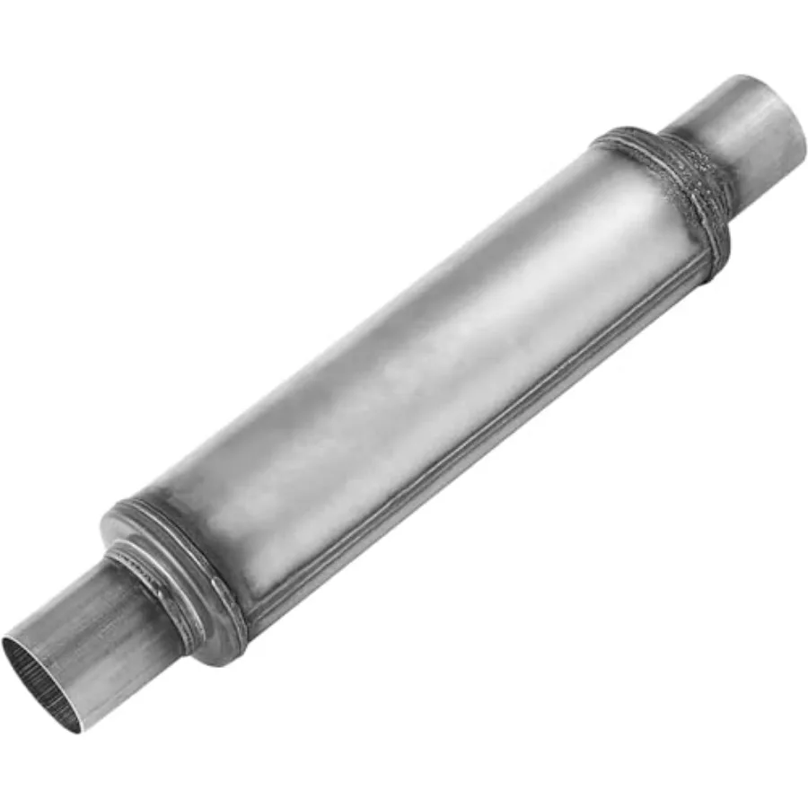 

2.5'' Exhaust Muffler with 2.5'' Inlet Outlet for Universal Fit Stainless Steel Straight Through Design Performance Muffler Dee