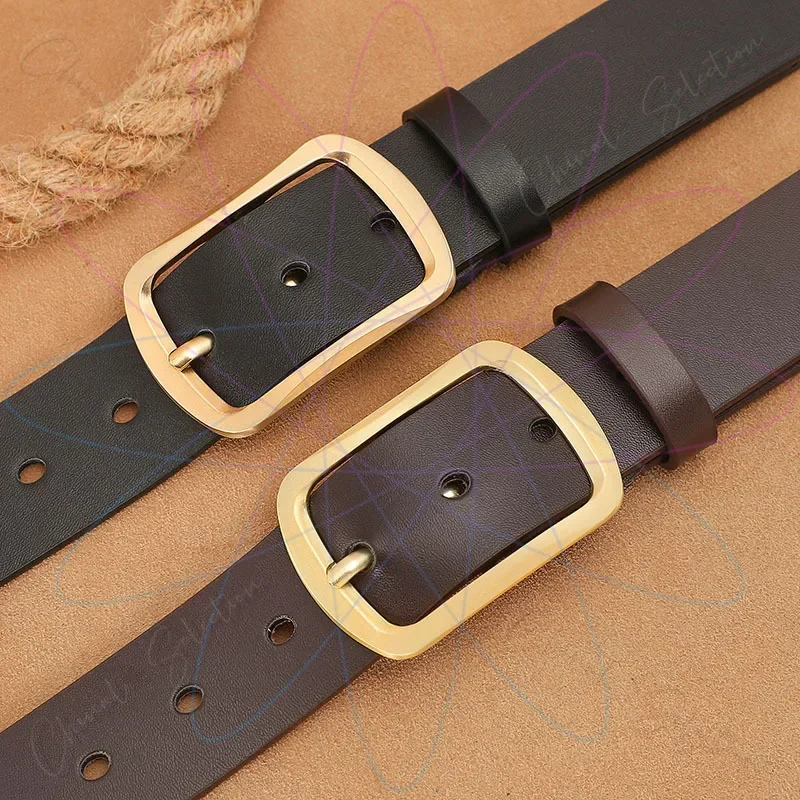 Genuine Leather Men's Belt Genuine Cowhide Belt Casual Versatile Men's Pin Buckle Belt Manufacturer Wholesale