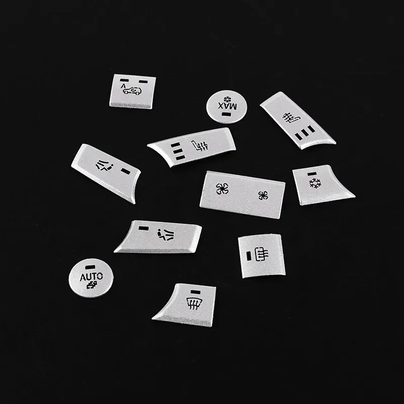 

Silver Car Driving Assistance CD Digital Air Conditioner Button Cover Trim Interior Car Accessories For BMW X5 E70 X6 E71 08-13