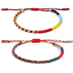 Tibetan Buddhism Lucky Monk Knot Rope Handmade Bracelet Women 2024 New Fashion Handcrafted Adjustable Trendy String Jewelry Gift