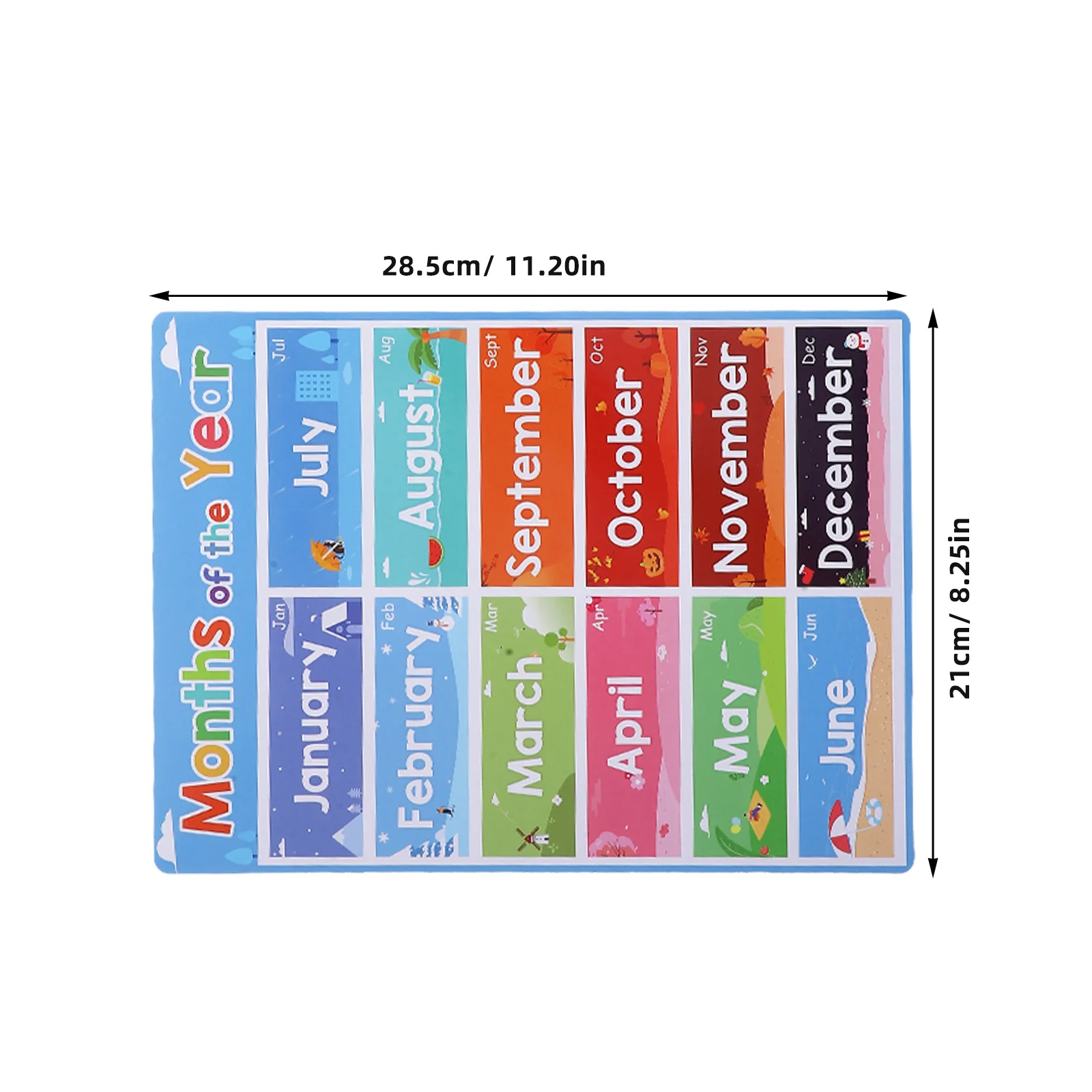 12 قطعة من ملصقات التعلم الأبجدية والحيوانات والفواكه والأشهر التعليمية لمرحلة ما قبل المدرسة وديكور الفصول الدراسية وملصقات التعلم