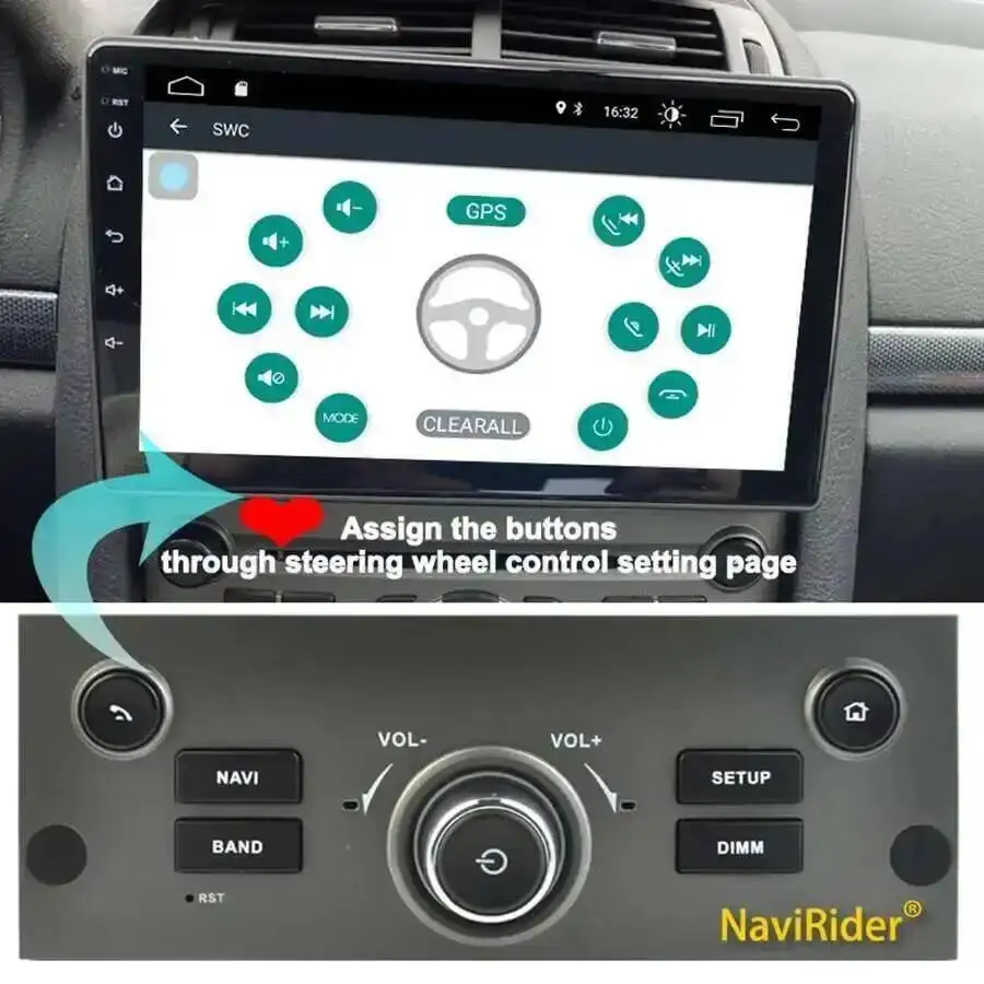 

Android Screen Car Video Player Car Radio Control Panel to control OEM Style For Peugeot 407 2004 - 2011 Black / Gray Color