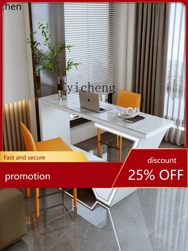 

YFY Stone Plate Bar Counter Kitchen Open Integrated Hallway against the Wall Small Bar