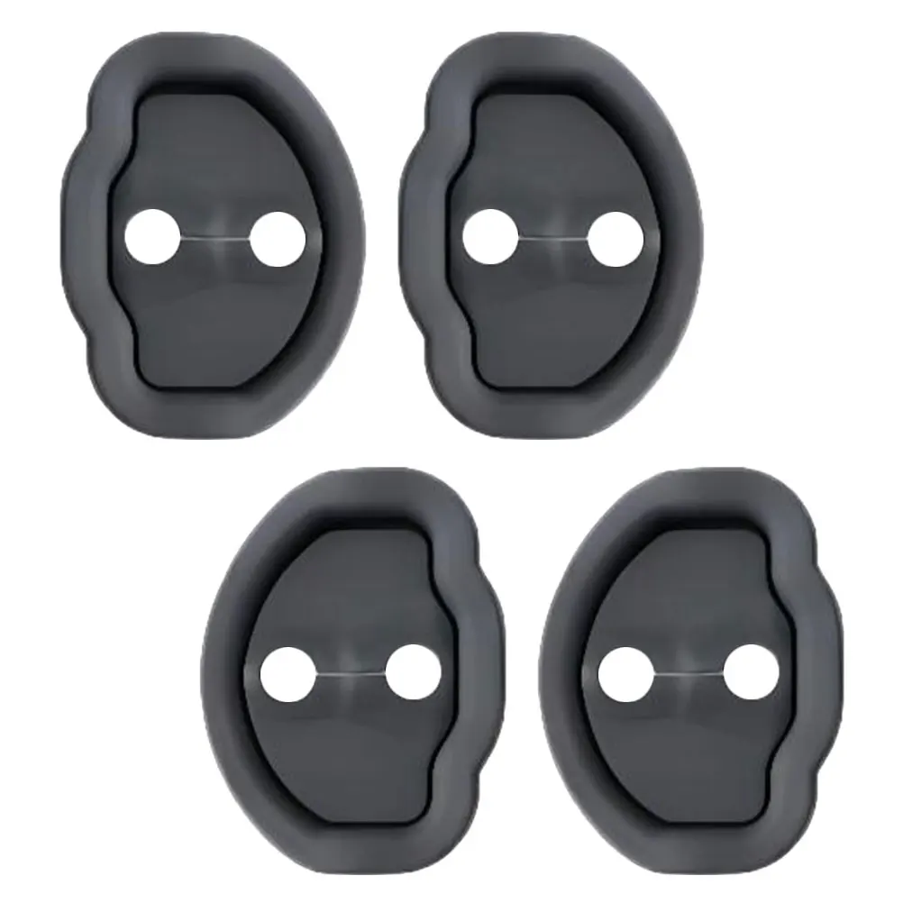 

4 Pcs Universal Car Door Lock Protective Cover for Y Vibration Noise Reduction Silicone Pad Door