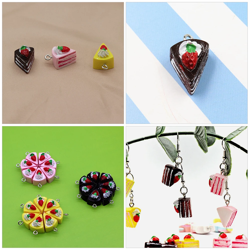 

30 Pcs Cake Pendant Accessories Diy Charm Charms For Earring Making Necklace Mini Keychain Pendants Jewelry Phone Case Bracelet